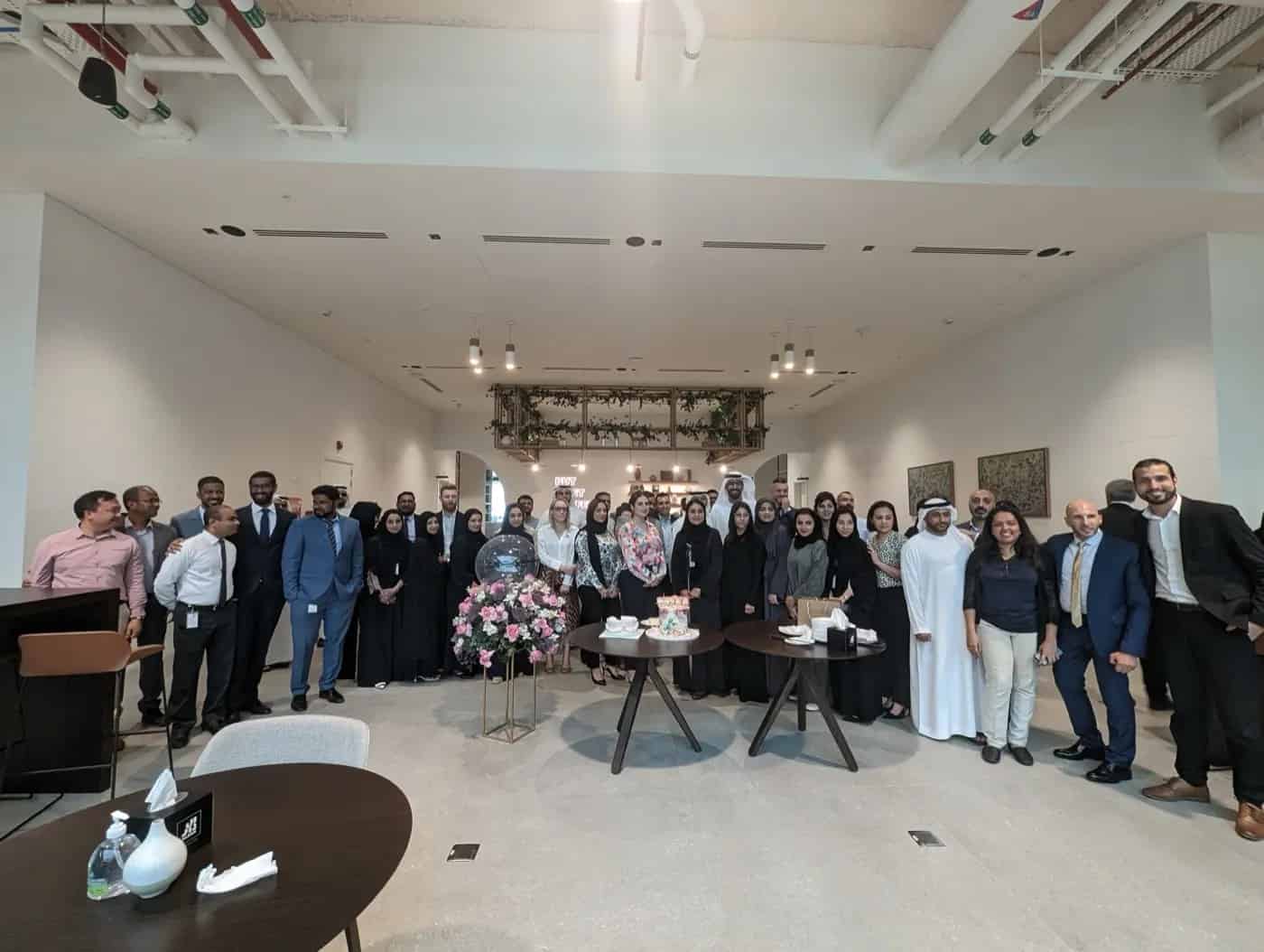 Corporate AI training session with a team in an office